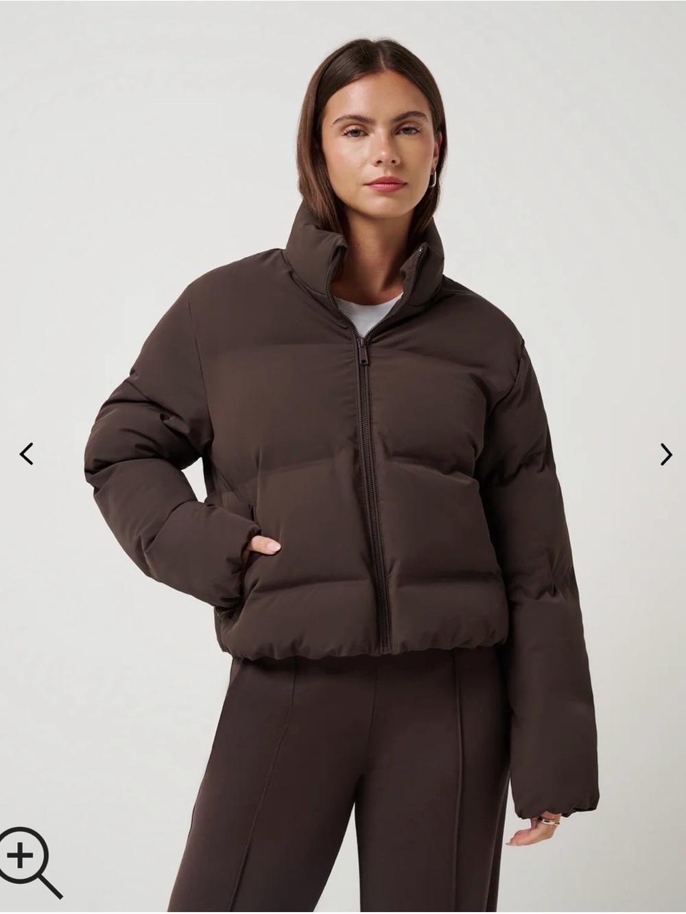 Travis Mathew Women's Brown Puffer Jacket